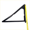 Black rubber vent window seal trim with triangular molded contours and glossy finish for datsun nissan 620 ute 1972-1979