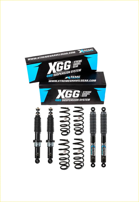 Black xgg 4wd suspension system with shock absorbers and coil springs for xgg mountain series lift kit nissan navara np300 d23
