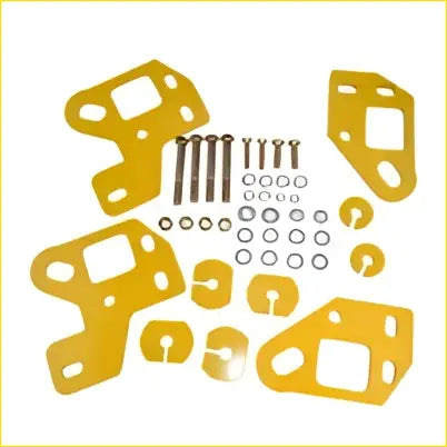 Yellow front recovery tow point kit with gold metal gasket plates and fasteners for ldv t60 t90 4wd diesel 2017-on